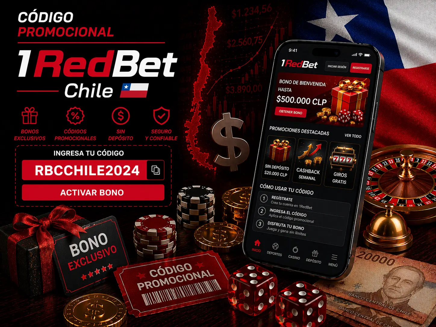 Código Promocional 1RedBet Chile 2026: Guía Completa de Bonos